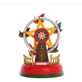 Merry-Go-Round Music Box Christmas Mini Luminous Music Carousel Ferris Wheel Animated Romantic Desktop Decoration in Saudi Arabia