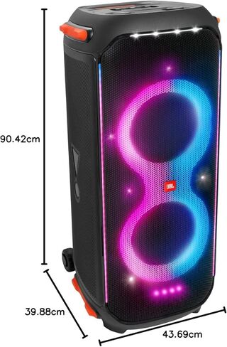 JBL PartyBox 710 - مكبر صوت للحفلات مع صوت قوي، وأضواء مدمجة وباس عميق إضافي، مقاوم لرذاذ الماء IPX4، اتصال التطبيق/البلوتوث، مصنوع للاستخدام في كل مكان بعجلات مقبض (أسود) in Saudi Arabia