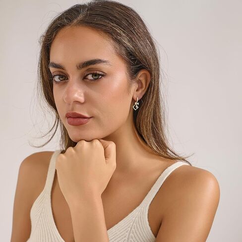 14K Gold Hoop Earrings for Women, 8mm Inner Diameter Huggie Hoops with Heart & Bow CZ Drop, Cubic Zirconia Elegant Dangle Earring, Hypoallergenic Dainty Jewelry,​ Aretes De Oro Para Mujer 14k in Saudi Arabia