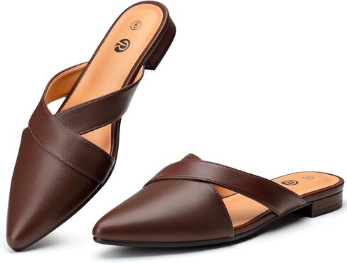 Rekayla Women’s Mules Closed Pointed Toe Backless Loafer Shoes for Women in Kuwait