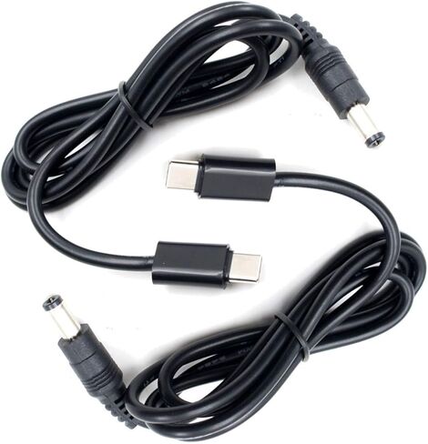(2-Pack) JacobsParts 12V USB C Type-C PD Trigger 3ft 5A Power Cable 5.5 x 2.1mm DC Connector in Saudi Arabia