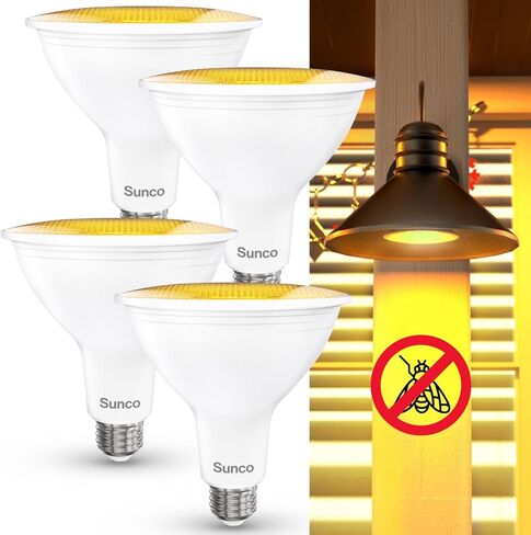 Sunco 6 Pack 1800 Lumens Outdoor LED Flood Light Waterproof PAR38 LED Bulb, Dimmable, 15W=150W, 5000K Daylight, E26 Base, UL Energy Star Listed in Kuwait