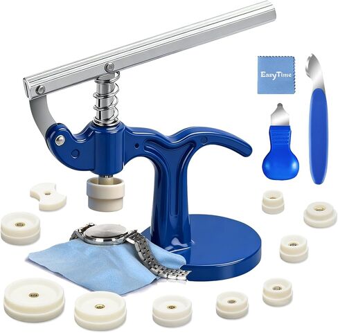 Watch Repair Press Tool Set: EasyTime Watch Repair Kit 16pcs Suitable for Size 18mm to 50mm with Watch Case Open Pry Case Closer for Battery Replacement in Kuwait