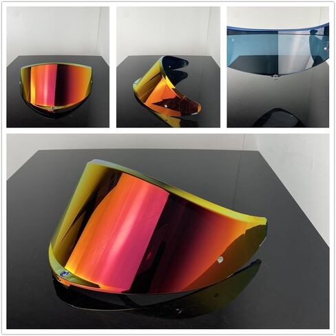 K6 Helmet Visor Replacement,Motorcycle Helmet Face Shield Sunscreen Anti Uv Windshield Compatible with AGV K6 K6S (Black-Day use only) in Saudi Arabia