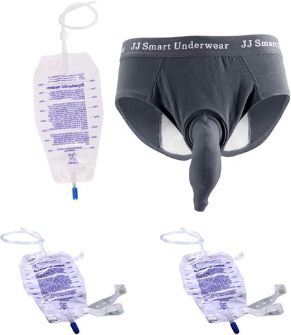 Mens Incontinence Protective Briefs – Includes 3 Urine Bags for Reliable Protection X-Small in Saudi Arabia