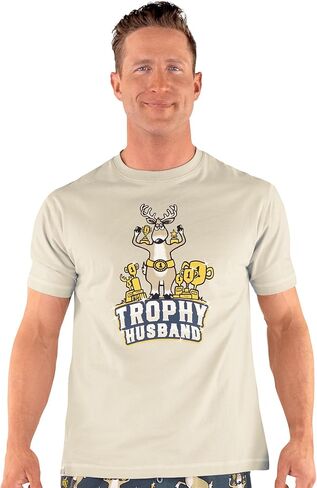 Lazy One Pajama Shirts for Men, Short & Long Sleeve Men's Pajama Tops, Funny PJ T-Shirts, Comfortable Cotton in Saudi Arabia