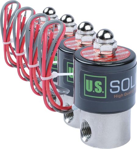 U.S. Solid 1/4inches Stainless Steel Electric Solenoid Valve 24VAC N.C. VITON Water Air Fuel in Saudi Arabia
