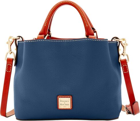 Dooney & Bourke Women's Mini Barlow Satchel في جلد الحبوب من الحصاة ، حقيبة يد صغيرة مع حزام كتف قابل للتعديل قابل للفصل in Kuwait
