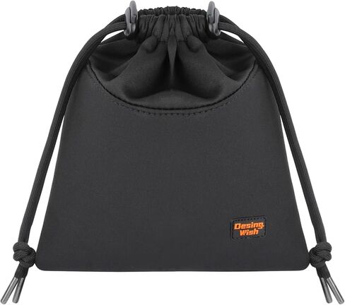 Desing Wish Lightweight Headphone Storage Bag, Portable Headset Carrying Pouch Headphone Case Bag Soft Travel Pouch for Over-Ear Headphones/Gaming Headsets/Neckband Earbuds (Large Black) in Saudi Arabia