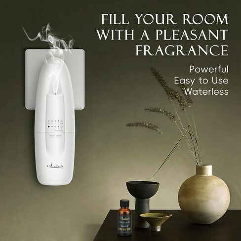 قم بتوصيل موزع الروائح، موزع الزيوت العطرية بدون ماء من OliveTech، يغطي مساحة تصل إلى 500 قدم مربع. قدم، موزع روائح الفنادق، موزع روائح العلاج العطري للمنزل والمكتب، 1 × 30 مل من الزيت العطري المتضمن in Kuwait