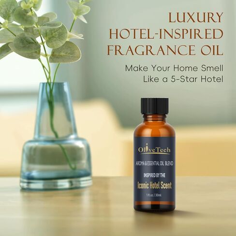 قم بتوصيل موزع الروائح، موزع الزيوت العطرية بدون ماء من OliveTech، يغطي مساحة تصل إلى 500 قدم مربع. قدم، موزع روائح الفنادق، موزع روائح العلاج العطري للمنزل والمكتب، 1 × 30 مل من الزيت العطري المتضمن in Kuwait