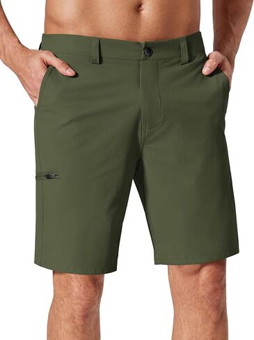 COOFANDY Mens Casual Golf Shorts 9" Stretch Lightweight Quick Dry Summer Hiking Travel Shorts with Zipper Pockets in Kuwait