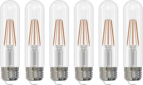 لمبة إضاءة أنبوبية Sunlite 80611 LED T10، 6 واط (ما يعادل 60 وات)، 600 لومن، قاعدة E26 متوسطة، قابلة للتعتيم، 128 مم، مدرجة في قائمة ETL، 2700 كلفن أبيض دافئ، عبوة واحدة in Kuwait