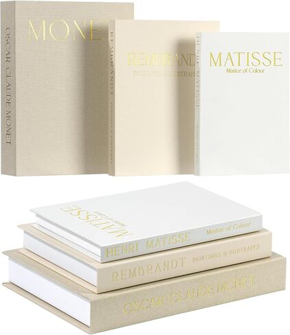 Set of 3 Decorative Books for Home Decor, Linen Faux Books for Coffee Table, Bookshelf or Mantel, Aesthetic Fake Book Storage Boxes for Home Decoration, Photo Organization & Keepsakes Box in Saudi Arabia