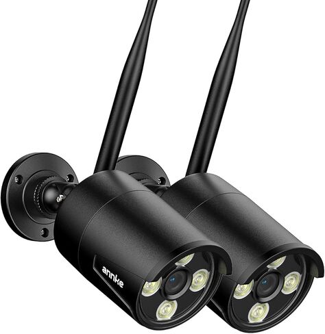 ANNKE 2-Pack داخلي / خارجي 1080P Bullet Security Camera مع IP66 مانعة لتسرب الماء، 100 قدم رؤية ليلية فائقة in Kuwait