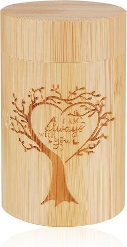 SOITIS Small Urns for Human Ashes Keepsake with Tree of Life, Urn for Human Ashes Adult Male Female, Bamboo Mini Urn for Ash, Biodegradable Urns in Saudi Arabia