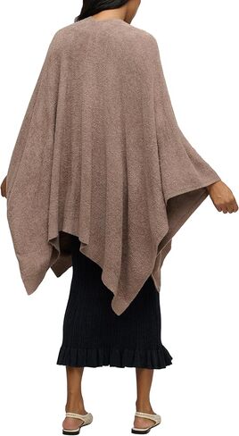 Barefoot Dreams Bamboo Chic Lite Weekend Wrap - Heathered Pewter/Pearl in Saudi Arabia