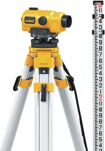 DEWALT DW096PK 26X طقم المستوى البصري التلقائي مع حامل ثلاثي القوائم وقضيب وحقيبة حمل، أصفر in Saudi Arabia