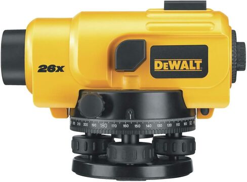 DEWALT DW096PK 26X طقم المستوى البصري التلقائي مع حامل ثلاثي القوائم وقضيب وحقيبة حمل، أصفر in Saudi Arabia