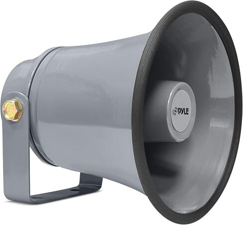 Pyle Indoor/Outdoor PA Horn Speaker - 6.3" Portable PA Speaker with 8 Ohms Impedance & 25 Watts Peak Power - Mounting Bracket & Hardware Included PHSP6K, White, 6.3-Inch in Kuwait