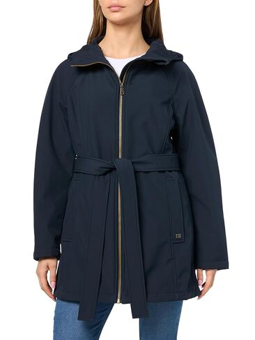 Tommy Hilfiger womens Belted, Hooded Softshell Raincoat in Saudi Arabia