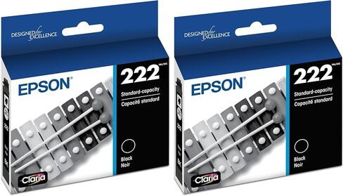 Epson 222 Claria Ink Standard Capacity Black Cartridge (T222120-S) Works with Workforce WF-2960, Expression XP-5200 in Saudi Arabia