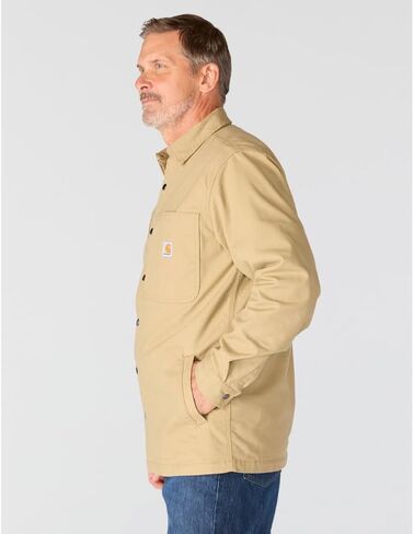 قميص Carhartt الرجالي المتين والمرن والمريح من القماش الكتاني المبطن بالصوف والمزود بغطاء أمامي من Jac in Saudi Arabia