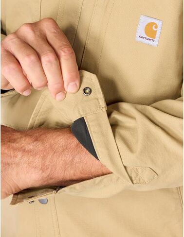 قميص Carhartt الرجالي المتين والمرن والمريح من القماش الكتاني المبطن بالصوف والمزود بغطاء أمامي من Jac in Saudi Arabia