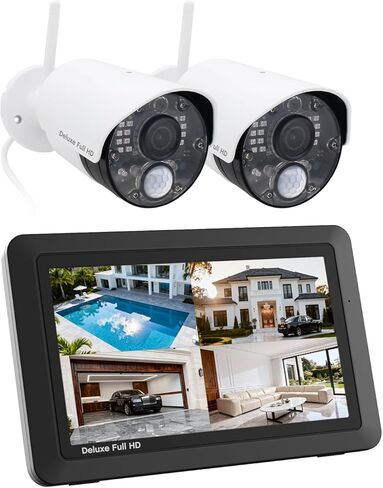 CasaCam Wireless Security Camera Air, 7 inch Monitor, 2 720p Cams, No Fees in Kuwait