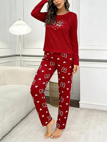 Women's Pajamas Sets Long Sleeve Lounge Warm Sleepwear 2 pieces Fall Clothes in Saudi Arabia