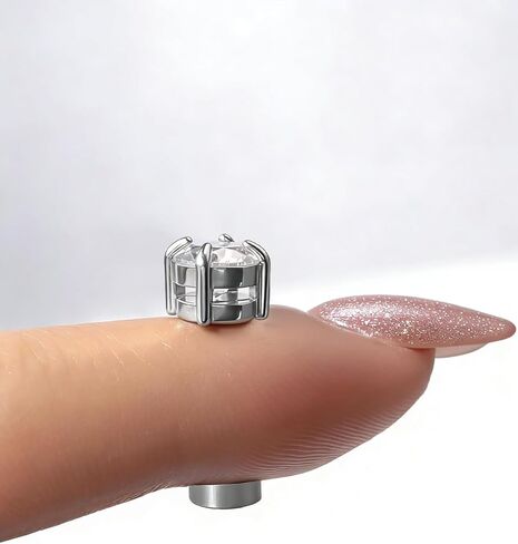 4 Pairs Stainless Steel Magnetic Stud Earrings for Men Women Non Piercing Clip on CZ Earrings 6MM (4 Pairs a Set,6MMBlack + Silver) in Saudi Arabia