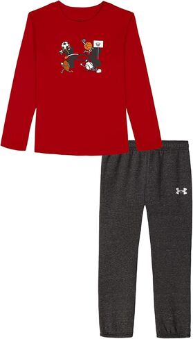 Under Armour UA FADER BLOCK LOGO LS SET, Black/Blue, 3T in Saudi Arabia