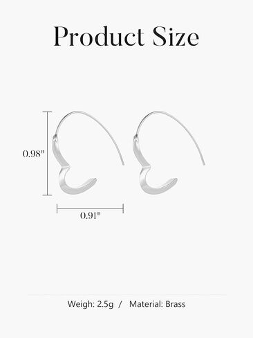 1 Pair Gold Heart Earrings for Women, Fashion Jewelry Accessories, Trendy Black and Gold Earring, Dainty Heart Shaped Stud Earrings, Women's Jewelry for Casual Wear in Saudi Arabia