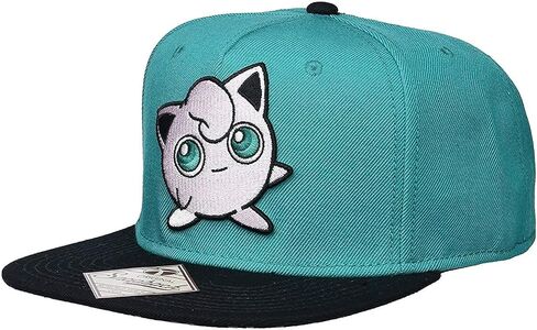 Bioworld Pokemon Jigglypuff Embroidered Snapback Cap Hat, Turquoise in Saudi Arabia