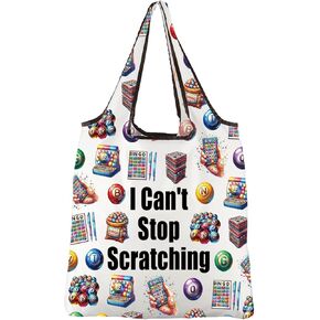 JXGZSO Funny Lottery Scratching Gift I Can't Stop Scratching Makeup Bag Casino Scratch Off Bag Scratch Ticket Gift For Casino Lover Lottery player (Lotto ticket shopping black) in Saudi Arabia