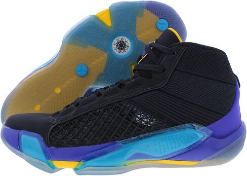Air Jordan XXXVIII Aqua Basketball Shoes (DZ3356-001, Black/Bright Concord/Aquatone/True Red) Size 10 in Saudi Arabia