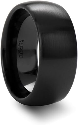 Roy Rose Jewelry Mens Black Ceramic Domed Wedding Ring - FIRT LITE COMPLAY FIT - 10 مم عريض - اسم النمط: angor in Saudi Arabia