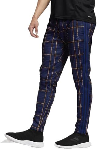 adidas Men’s Tiro Tartan Plaid Pants, Victory Blue (Small) in Kuwait