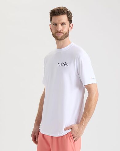 تي شيرت رجالي من Salt Life One Cast at a Time بأكمام قصيرة وقابل للتمدد وجيب للأداء in Saudi Arabia