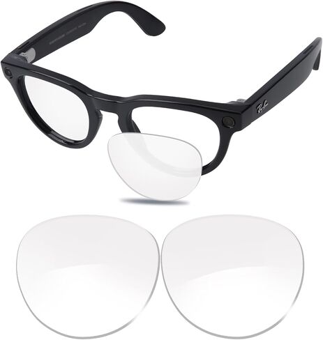 100% Precise-Fit Replacement Sunglass Lenses for Ray-Ban Meta Skyler RW4010 52mm & Gen 2 RW4014 52mm - Crystal Clear Non-polarized,UV-Blocking, Scratch-Resistant,Perfect Fit in Saudi Arabia