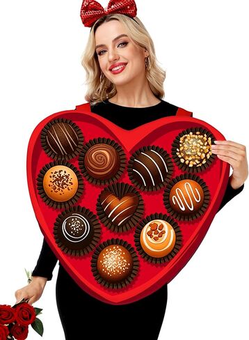 AOBUTE Unisex Adult Valentine Costume Women Men Heart Romantic Outfits in Saudi Arabia