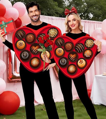 AOBUTE Unisex Adult Valentine Costume Women Men Heart Romantic Outfits in Saudi Arabia