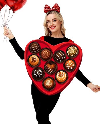 AOBUTE Unisex Adult Valentine Costume Women Men Heart Romantic Outfits in Saudi Arabia
