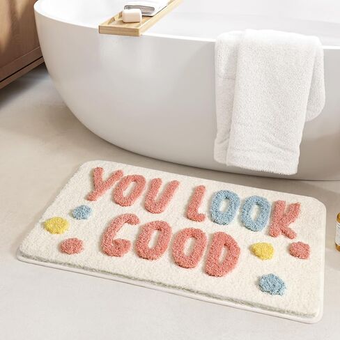 Ankah Get Naked Bath Mats, Rude Swear Words Unique Funky Cute Bathroom Rugs, Non Slip Rubber Backed Machine Washable, Cool Shag Absorbent Bath Rug for You Home, 17.32" x 29.92" (get naked) in Saudi Arabia