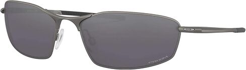 Oakley Men's OO4141 Whisker Oval Sunglasses, Matte Black/Prizm Black Polarized, 60 mm in Saudi Arabia