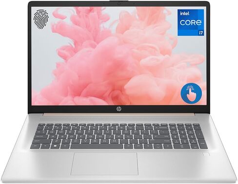 HP 17.3" Touchscreen Laptop, Intel Core i7-1355U, Pale Rose Gold, 16GB RAM, 1TB SSD, Webcam, HDMI, Backlit Keyboard, Fingerprint Reader, Wi-Fi 6, Windows 11 Home in Saudi Arabia