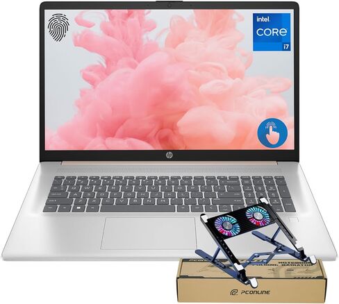 كمبيوتر محمول HP 2023 Essential 17t، شاشة لمس 17.3 بوصة HD+، Intel Core i7-1355U، ذاكرة وصول عشوائي 64 جيجابايت، 2 تيرابايت SSD + 2 تيرابايت HDD، كاميرا ويب، HDMI، لوحة مفاتيح بإضاءة خلفية، قارئ بصمات الأصابع، Wi-Fi 6، Windows 11 Home، ذهبي وردي باهت in Saudi Arabia