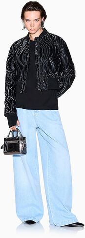 Armani Exchange Womens Signature Logo Long Sleeve Tee in Saudi Arabia