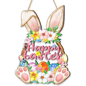 Christmas Wreath for Front Door, Merry Christmas Wooden Door Sign with Bow, Farmhouse Decor for Indoor Outdoor Holiday Wall Hanging in Kuwait