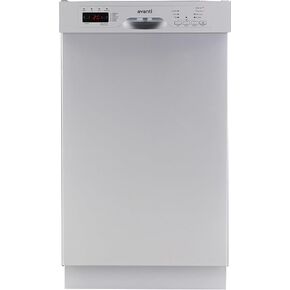 غسالة أطباق أفانتي DWT18V3S مقاس 18 بوصة مدمجة مع 3 خيارات للغسيل و6 دورات أوتوماتيكية، هيكل من الفولاذ المقاوم للصدأ مع شاشة LED للتحكم الإلكتروني، تصنيف منخفض للضوضاء، معدنية in Kuwait